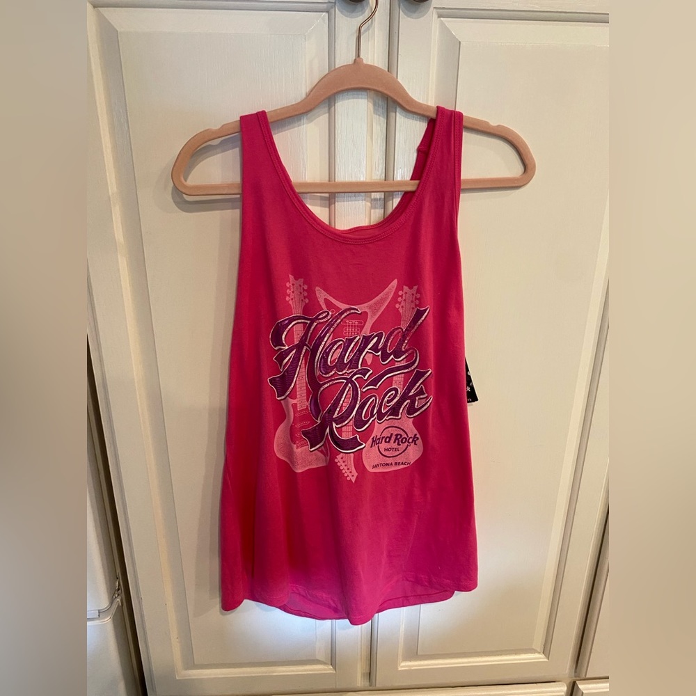 Hard rock hot pink tank shirt